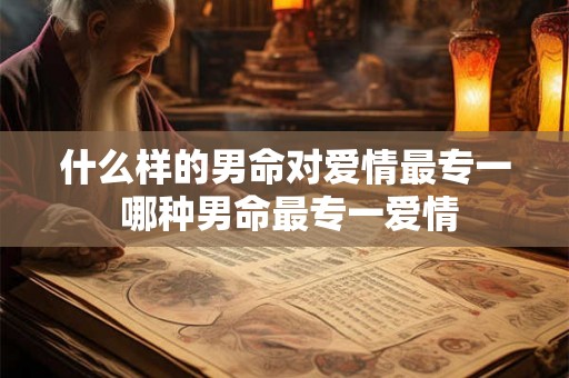 什么样的男命对爱情最专一 哪种男命最专一爱情