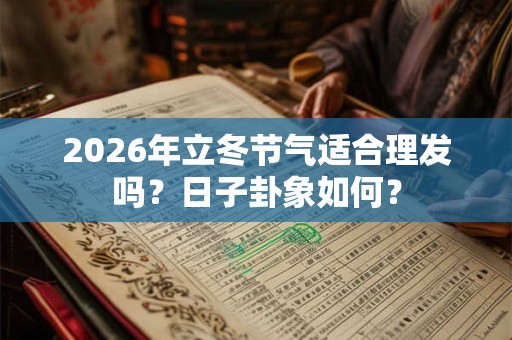 2026年立冬节气适合理发吗？日子卦象如何？