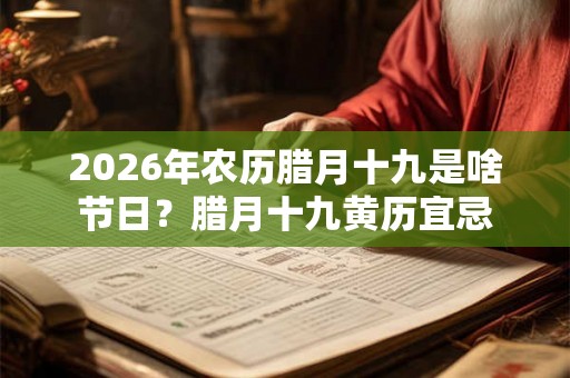 2026年农历腊月十九是啥节日？腊月十九黄历宜忌
