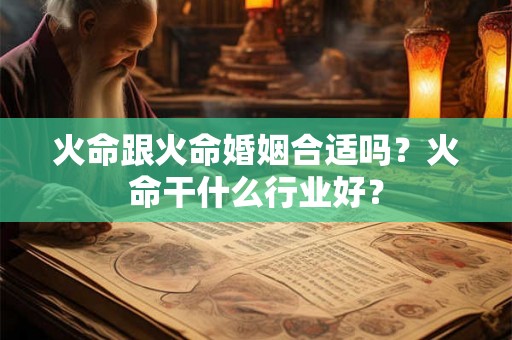 火命跟火命婚姻合适吗？火命干什么行业好？
