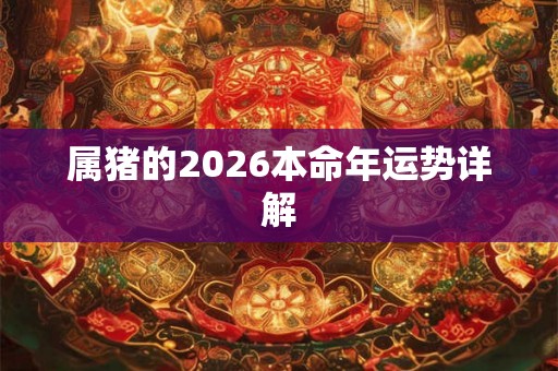 属猪的2026本命年运势详解