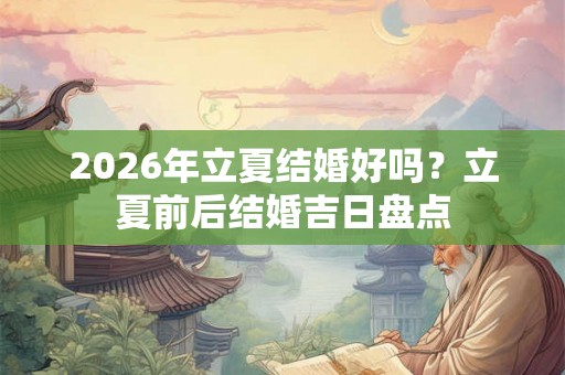 2026年立夏结婚好吗？立夏前后结婚吉日盘点