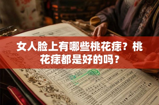 女人脸上有哪些桃花痣？桃花痣都是好的吗？