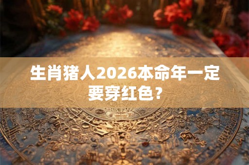 生肖猪人2026本命年一定要穿红色？