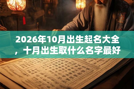2026年10月出生起名大全，十月出生取什么名字最好