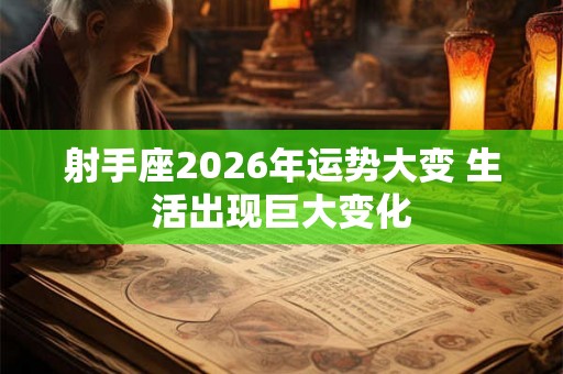 射手座2026年运势大变 生活出现巨大变化