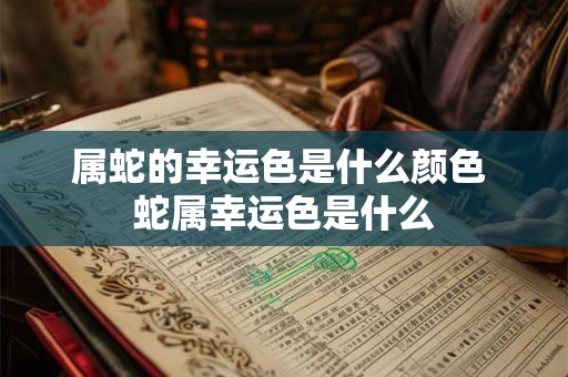 属蛇的幸运色是什么颜色 蛇属幸运色是什么 属蛇的幸运色是什么颜色 蛇属幸运色是什么