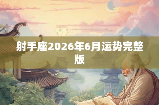 射手座2026年6月运势完整版