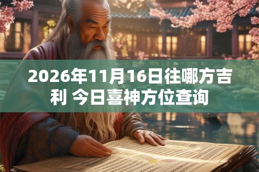 2026年11月16日往哪方吉利 今日喜神方位查询