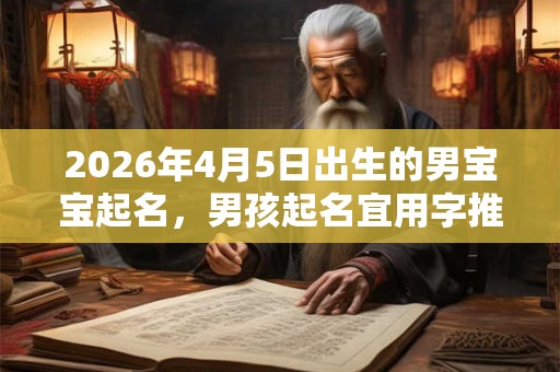 2026年4月5日出生的男宝宝起名,男孩起名宜用字推荐 2026年4月5日出生的男宝宝起名,男孩起名宜用字推荐