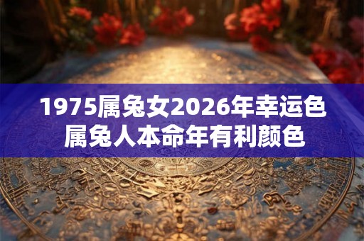 1975属兔女2026年幸运色 属兔人本命年有利颜色