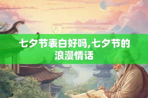 七夕节表白好吗,七夕节的浪漫情话