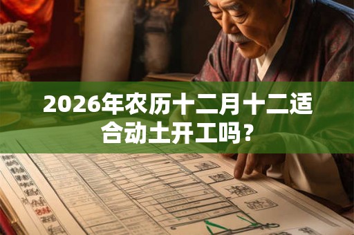 2026年农历十二月十二适合动土开工吗？