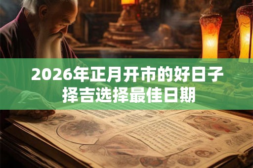 2026年正月开市的好日子 择吉选择最佳日期