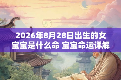 2026年8月28日出生的女宝宝是什么命 宝宝命运详解