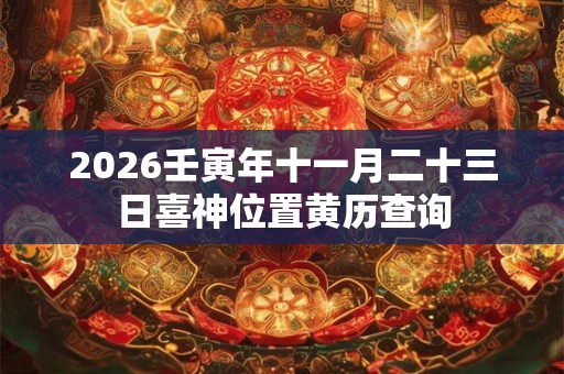 2026壬寅年十一月二十三日喜神位置黄历查询