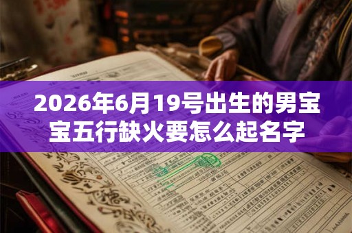 2026年6月19号出生的男宝宝五行缺火要怎么起名字 2026年6月19号出生的男宝宝五行缺火要怎么起名字
