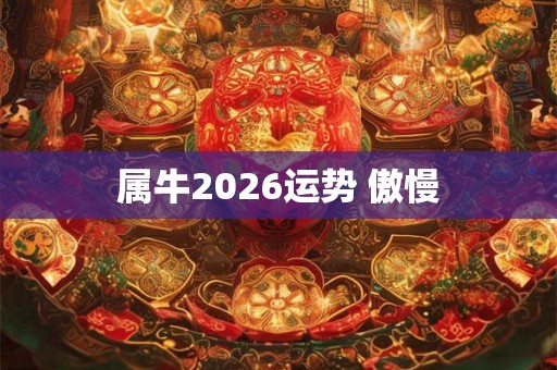 属牛2026运势 傲慢