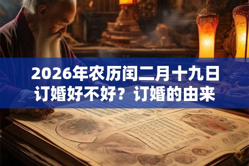 2026年农历闰二月十九日订婚好不好？订婚的由来