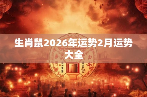 生肖鼠2026年运势2月运势大全