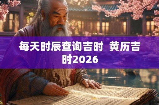 每天时辰查询吉时  黄历吉时2026