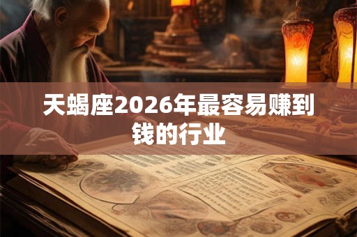 天蝎座2026年最容易赚到钱的行业