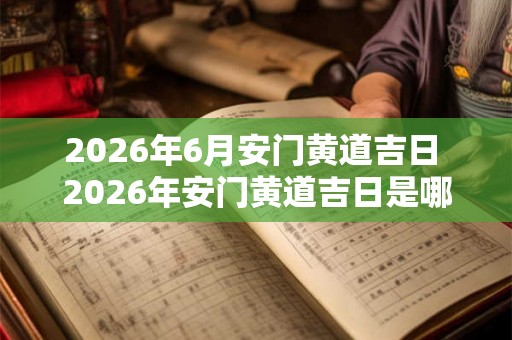 2026年6月安门黄道吉日 2026年安门黄道吉日是哪天