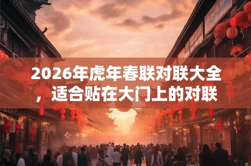 2026年虎年春联对联大全，适合贴在大门上的对联