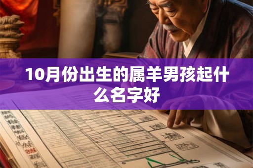 10月份出生的属羊男孩起什么名字好