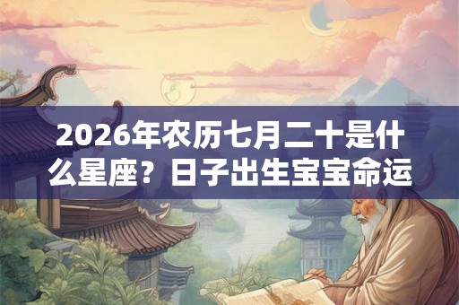 2026年农历七月二十是什么星座？日子出生宝宝命运？