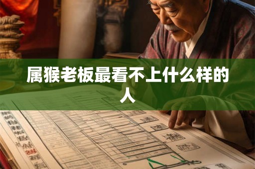 属猴老板最看不上什么样的人