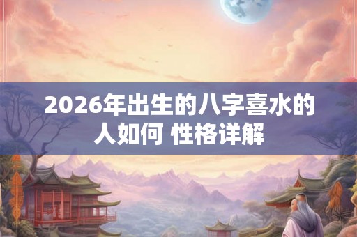 2026年出生的八字喜水的人如何 性格详解 2026年出生的八字喜水的人如何 性格详解