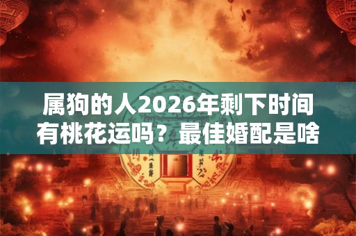 属狗的人2026年剩下时间有桃花运吗？最佳婚配是啥？