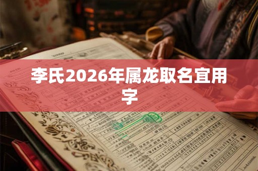 李氏2026年属龙取名宜用字