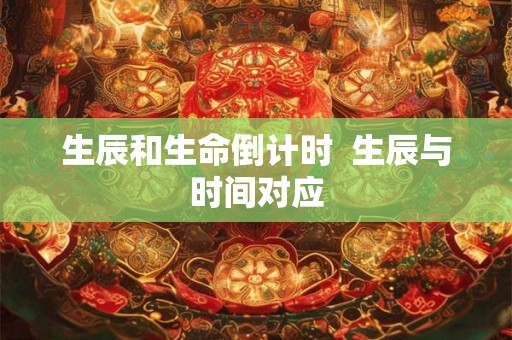 生辰和生命倒计时  生辰与时间对应