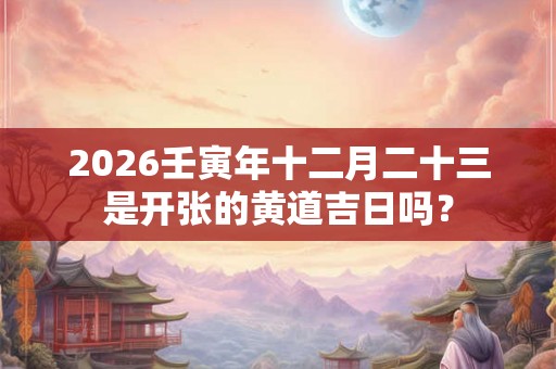 2026壬寅年十二月二十三是开张的黄道吉日吗? 2026壬寅年十二月二十三是开张的黄道吉日吗?