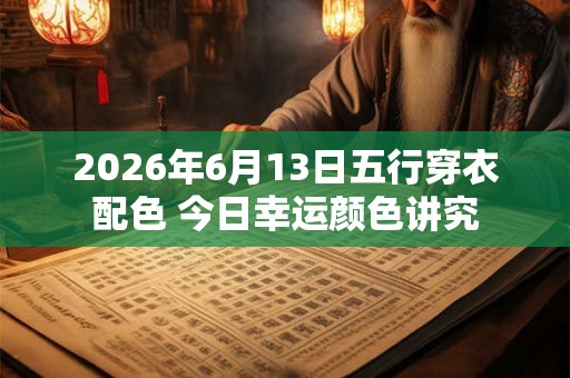 2026年6月13日五行穿衣配色 今日幸运颜色讲究
