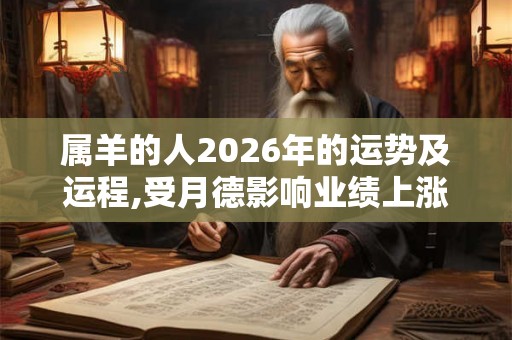 属羊的人2026年的运势及运程,受月德影响业绩上涨