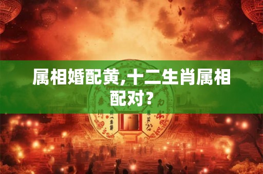 属相婚配黄,十二生肖属相配对？