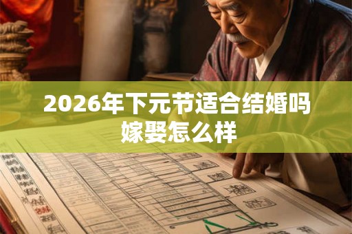 2026年下元节适合结婚吗 嫁娶怎么样