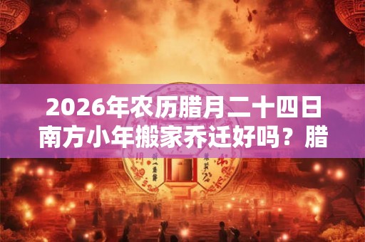 2026年农历腊月二十四日南方小年搬家乔迁好吗？腊月搬家好不好？