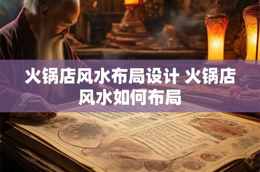 火锅店风水布局设计 火锅店风水如何布局