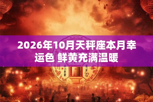 2026年10月天秤座本月幸运色 鲜黄充满温暖