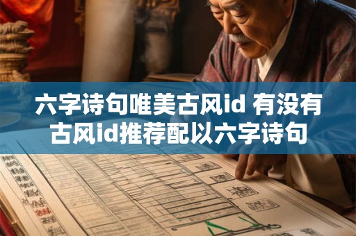 六字诗句唯美古风id 有没有古风id推荐配以六字诗句 六字诗句唯美古风id 有没有古风id推荐配以六字诗句
