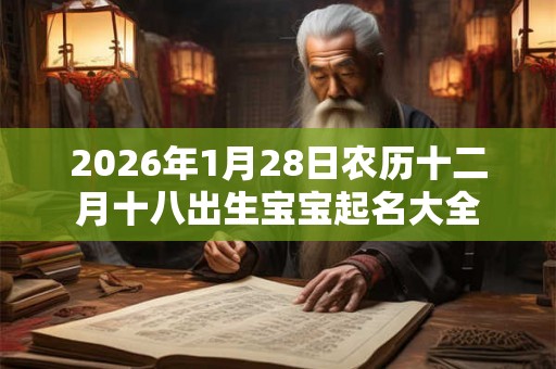 2026年1月28日农历十二月十八出生宝宝起名大全 2026年1月28日农历十二月十八出生宝宝起名大全