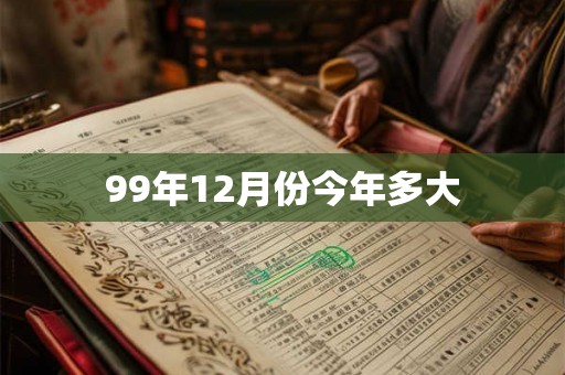 99年12月份今年多大