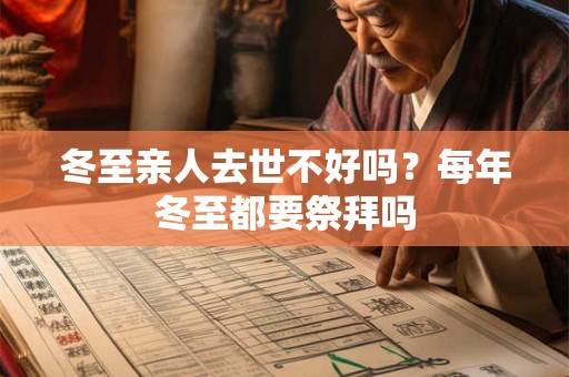 冬至亲人去世不好吗？每年冬至都要祭拜吗
