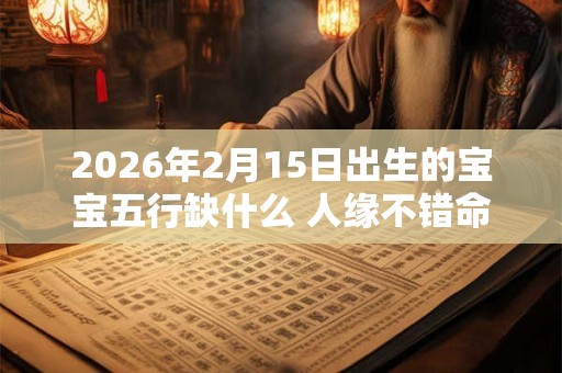2026年2月15日出生的宝宝五行缺什么 人缘不错命运好