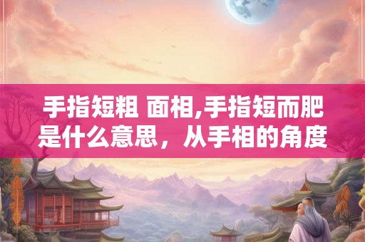 手指短粗 面相,手指短而肥是什么意思，从手相的角度说