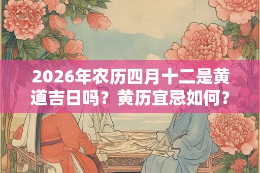 2026年农历四月十二是黄道吉日吗？黄历宜忌如何？